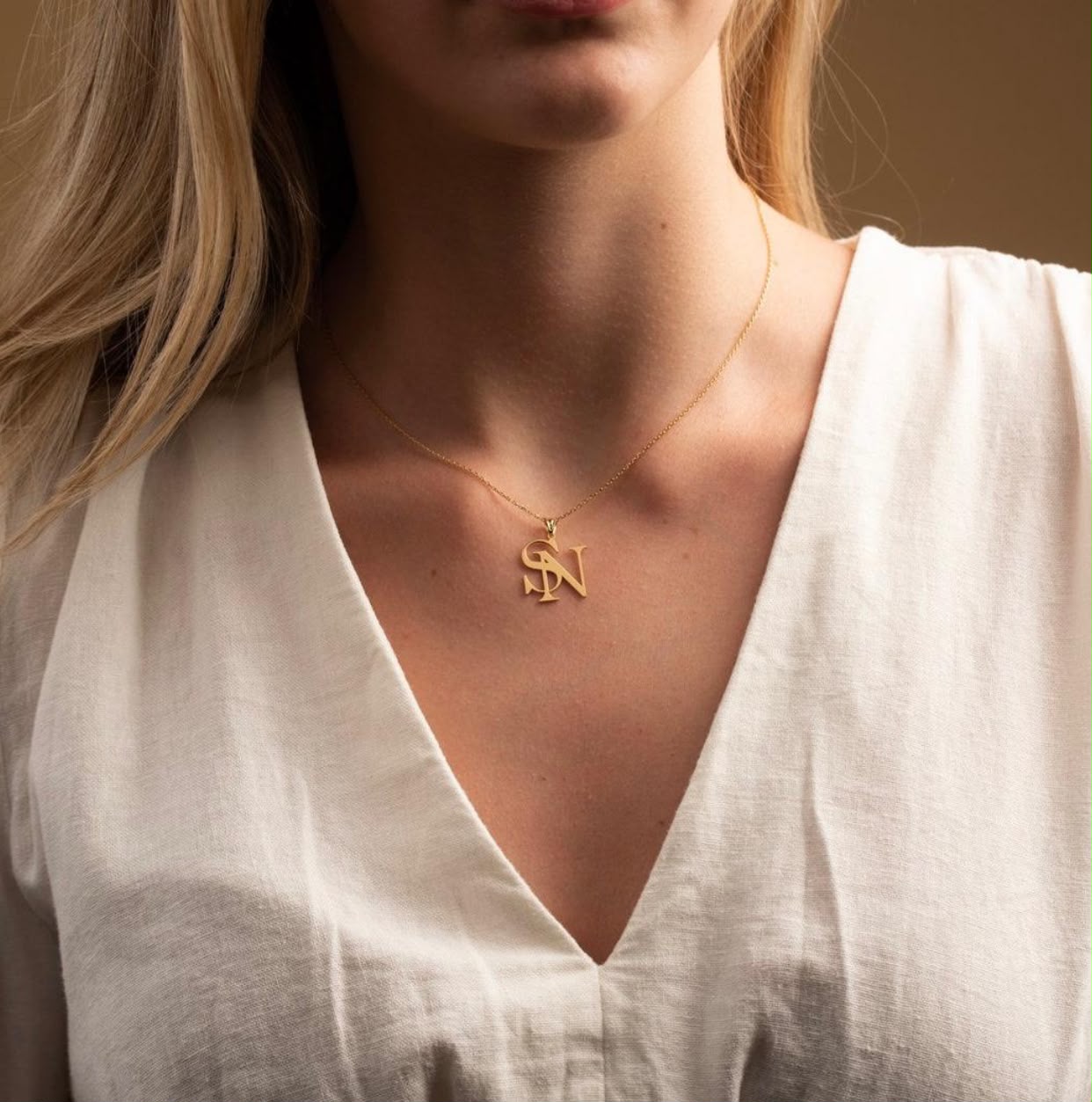 18k Gold Plated Custom Alphabet Necklace