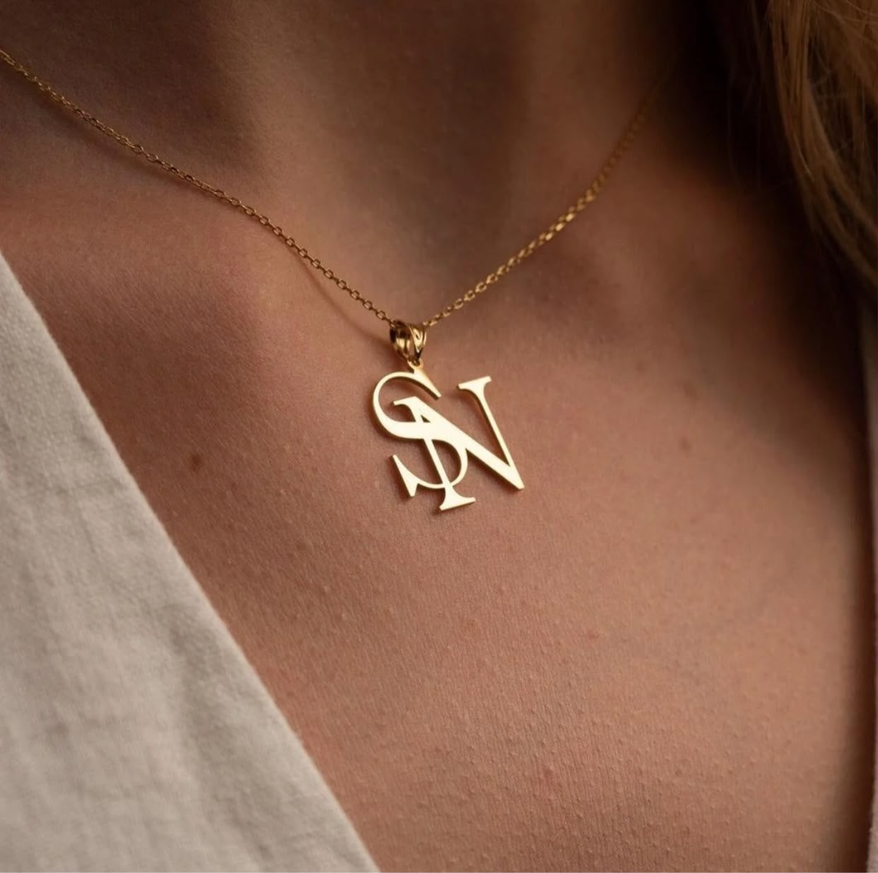 18k Gold Plated Custom Alphabet Necklace