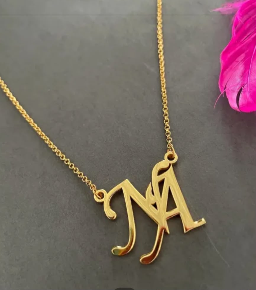 18k Gold Plated Custom Alphabet Necklace