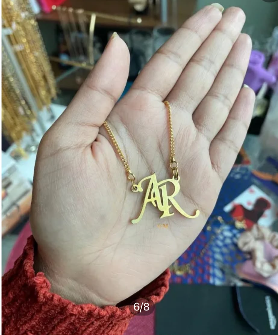 18k Gold Plated Custom Alphabet Necklace